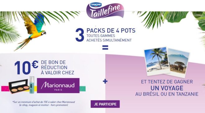 3 packs de 4 Taillefine10€ de remise chez Marionnaud