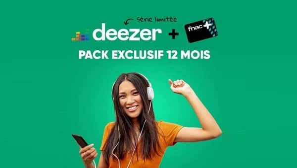 60€ L’abonnement Deezer Premium+ 1 An & Carte Fnac+