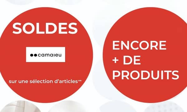 c’est la seconde démarque chez camaïeu ! déjà jusqu’à 70%