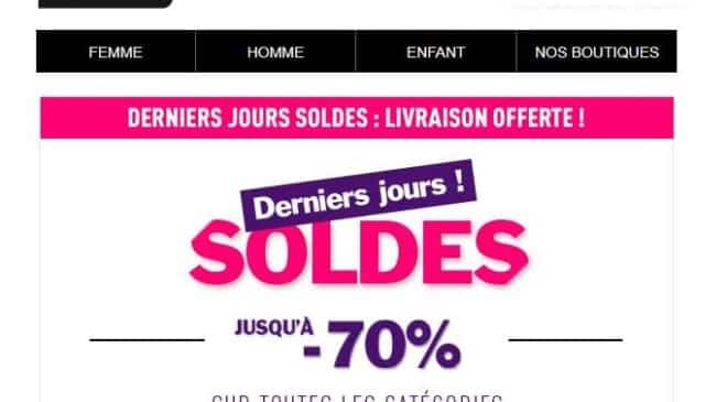 Dernière démarque des soldes Dim