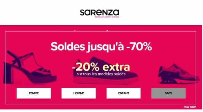 Nouvelle demarque Sarenza