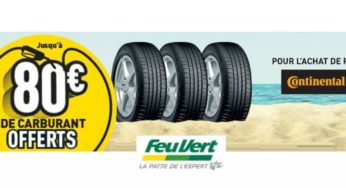 Jusqu’à 80€ en essence pour l’achats de pneus Continental