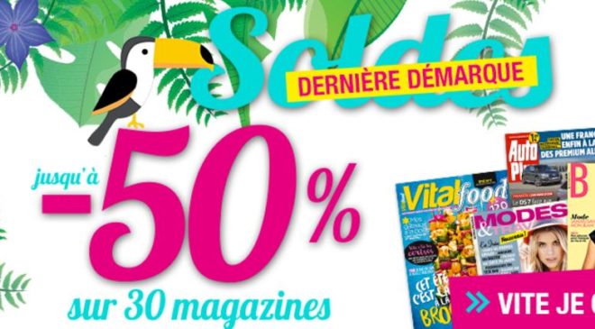 Soldes abonnement magazines Kiosque Mag