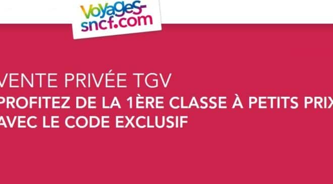 Vente privée TGV : la 1ère classe pas chère