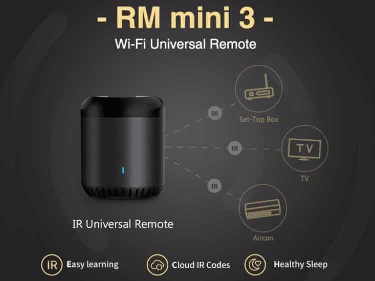 11€ le boitier Wi-Fi Broadlink RM mini3 (télécommande et programmation de vos appareils) port inclus.