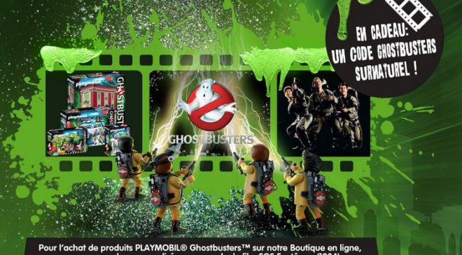 jouet Playmobil Ghostbusters achete 1 code pour voir le film Ghostbusters