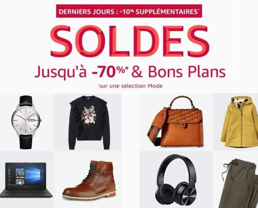10% en plus sur les soldes mode Amazon