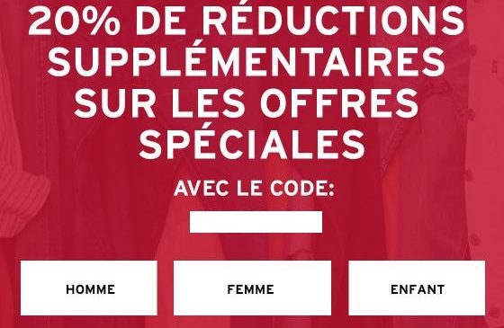 20% supplementaires sur les promotions Levi’s