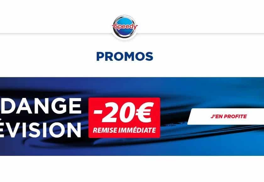 20€ de remise sur les forfaits d'entretien Speedy