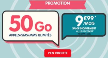 9,99€ le forfait 50Go NRJ Mobile appels/SMS/MMS illimités (pendant 6 mois)