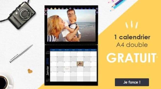 Calendrier A4 double gratuit par Photoweb 