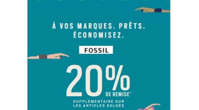 Dernier jour des Soldes FOSSIL remise supplementaire