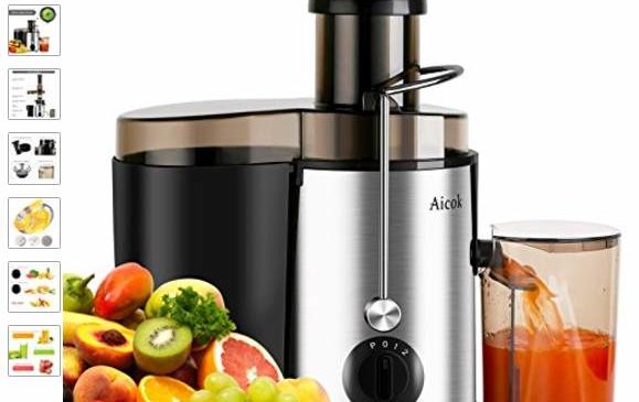 Moins de 30€ la centrifugeuse fruits et légumes Inox Aicok 