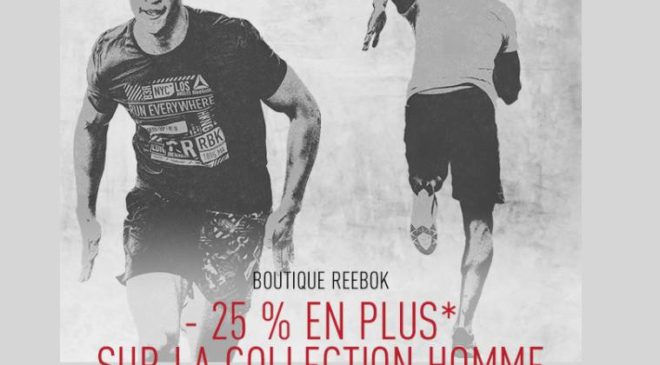 Outlet Reebok remise supplémentaire sur les articles homme