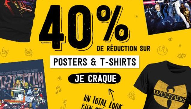 T-shirts, posters tout à -40% AllPosters