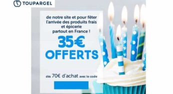 Toupargel : 70€ d’achats pour 35€ / AUJOURD’HUI SEULEMENT