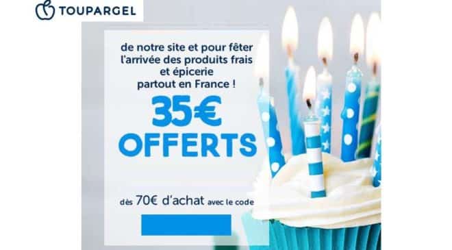 Toupargel 70€ d’achats pour 35€