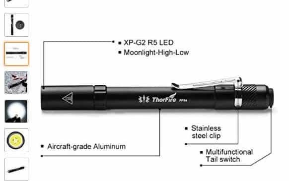 Vente flash : lampe torche stylo puissante 