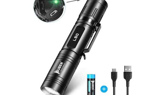 Lampe Torche Rechargeable étanche Alu Antichoc Led Ultra Puissante Wuben L50