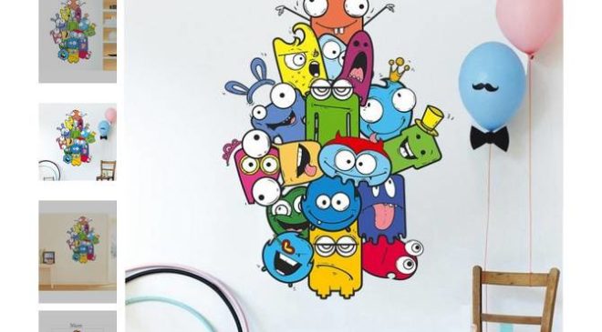 1,79€ autocollant mural Cartoon 