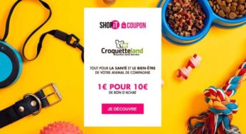 Bon de réduction Croquetteland : 1€ les 10€ de bon d’achat
