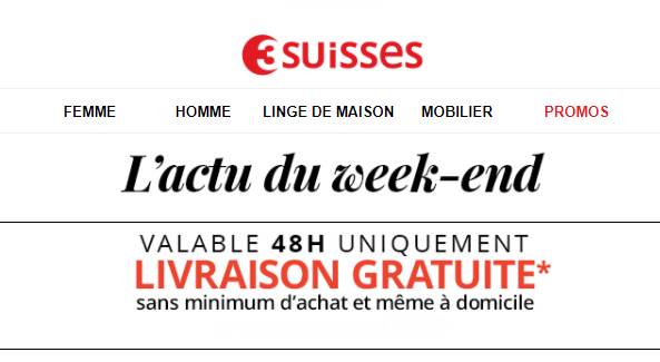 Livraison offerte même à domicile,