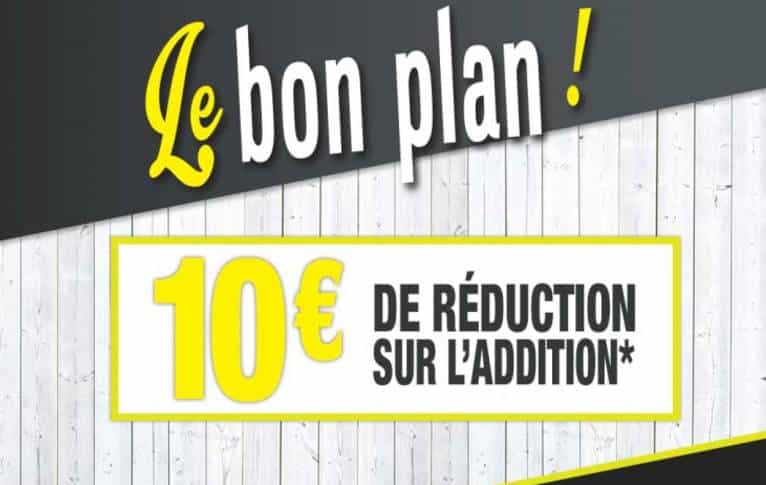 Réduction de 10€ sur l’addition La Pataterie (téléchargez votre coupon)