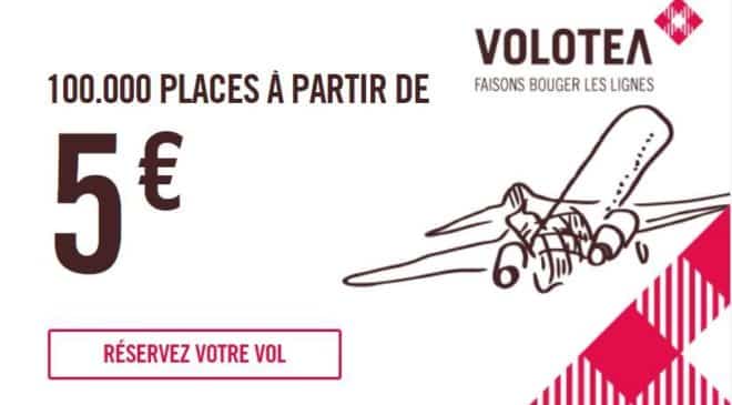 billet d’avion à partir de 5€ sur Volotea