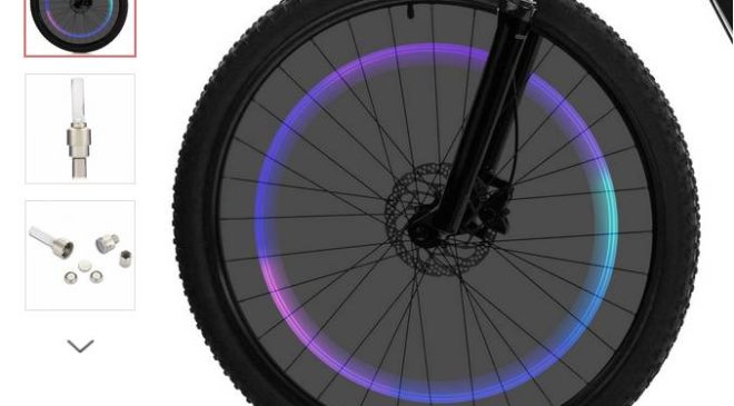 bouchon-lampe de roue de vélo à seulement 0,09€ 