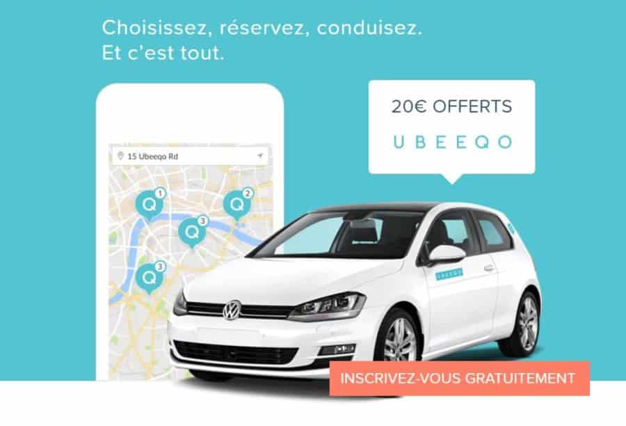 code promo Ubeeqo voiture autopartage Paris