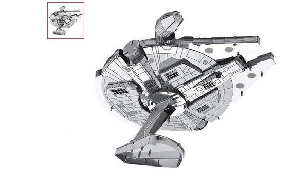 vaisseau Millennium Falcon de Starwars à construire en métal 