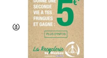 1 vieux vêtement ramené = 5€ chez Bizzbee (bon d’achat sans mini)