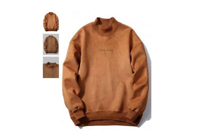 13,69€ le sweat-shirt effet daim pour homme manche longue (diffèrent coloris) port inclus