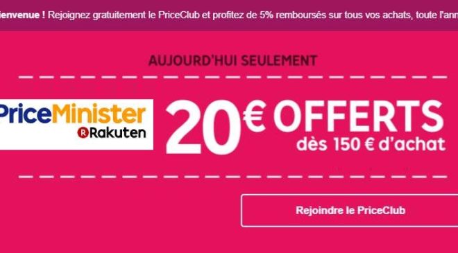 20€ de réduction sur Priceminister