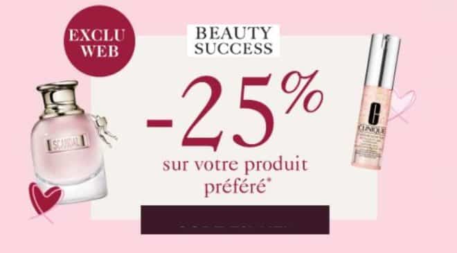 25% de remise sur l’article de votre choix sur Beauty Success