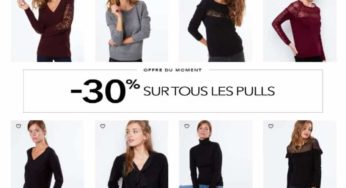 30% de réduction sur tous les pulls Etam (jusqu’à dimanche)