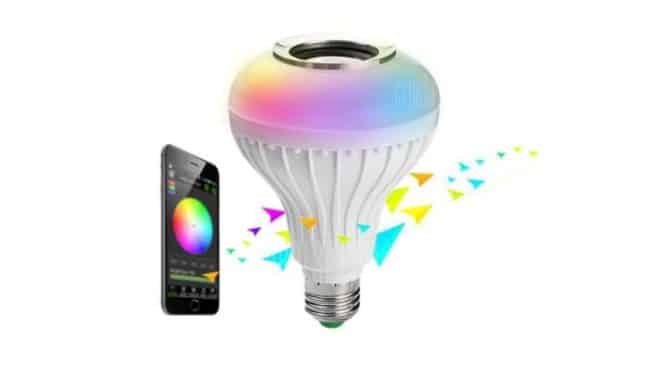 9,35€ ampoule connectée enceinte – multicolore RGB Brelong 