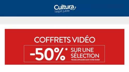 Bon plan coffrets vidéo moitié prix sur Cultura