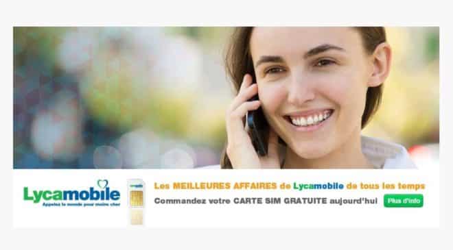 Carte Sim Lycamobile gratuite 