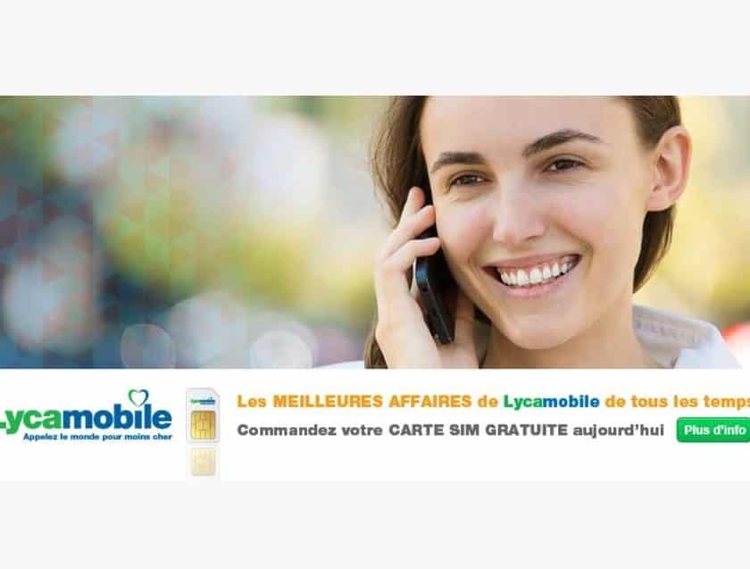 Carte Sim Lycamobile gratuite