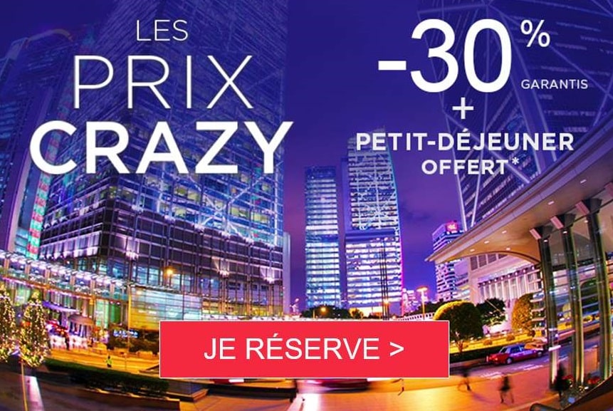 Les Prix Crazy Accor Hôtels : -30% et petit déjeuner gratuit (Novotel, Mercure, Sofitel, Ibis…)