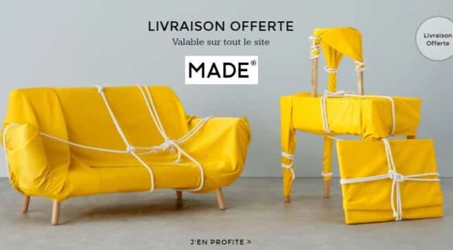 Livraison offerte sur tout le site MADE