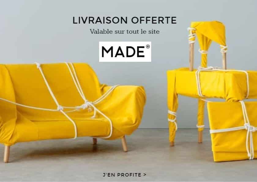 Livraison offerte sur tout le site MADE