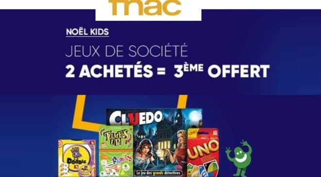 Noël Kids La FNAC le 3ème jeux de société gratuit