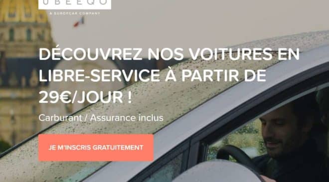 Remise de 20€ sur la location d’une voiture Ubeeqo