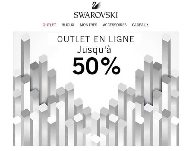 Vente flash Outlet Swarovski : jusqu’à -50% sur 500 articles (colliers, bagues, boucles oreilles…)