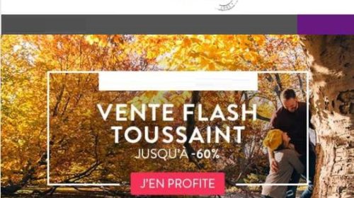 Vente flash vacances de la Toussaint 