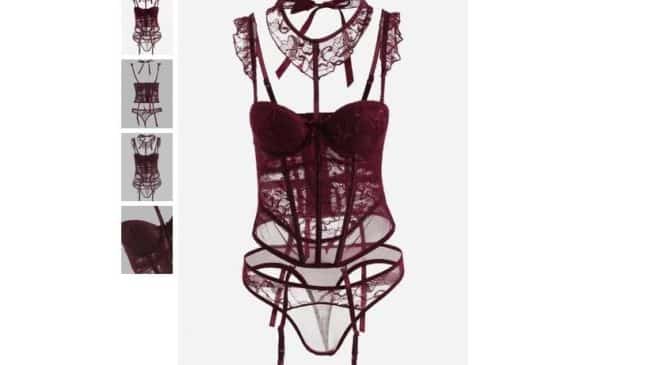 seulement 8,14€ la parure soutien-gorge corset + string port inclus 