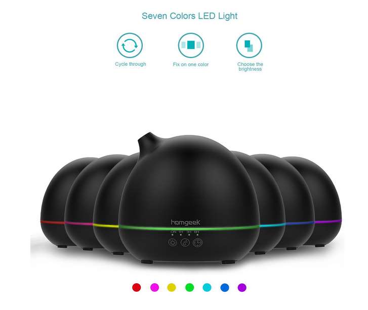 FLASH : 19,99€ le diffuseur d’huile essentielle ultrasons LED Homgeek