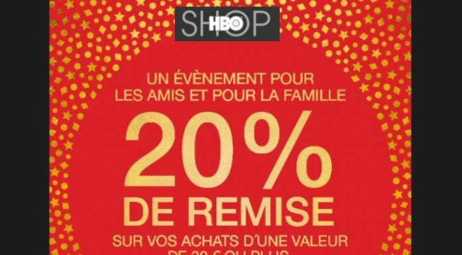 20% de remise sur le HBO Store